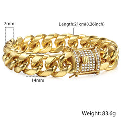 Miami Gold Curb Cuban Bracelet